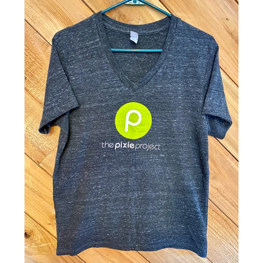 Alternative Apparel Pixie Project Gray V Neck Tee